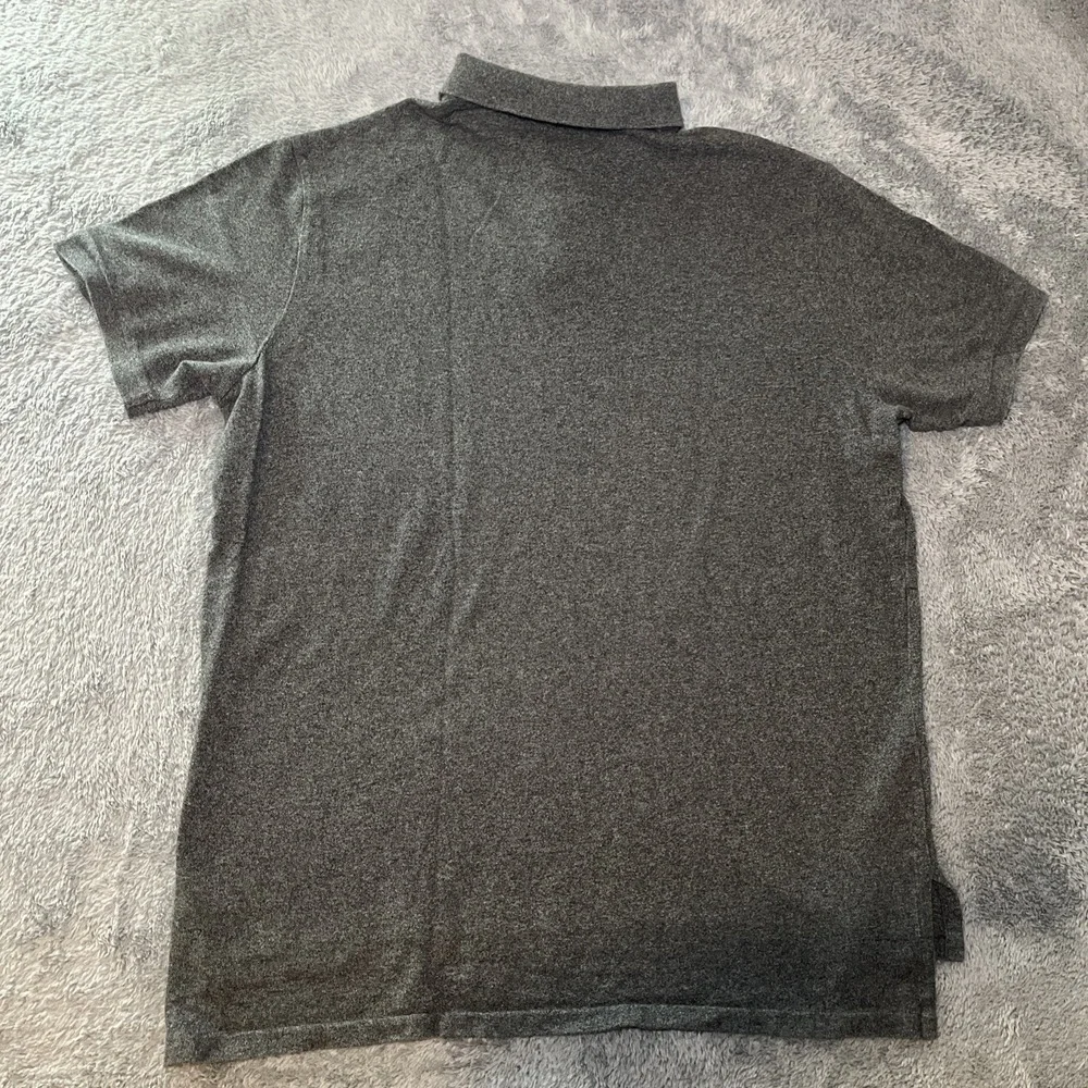 Polo Ralph Lauren Men's 2XL Custom Fit Grey Short Sleeve Shirt White Pony